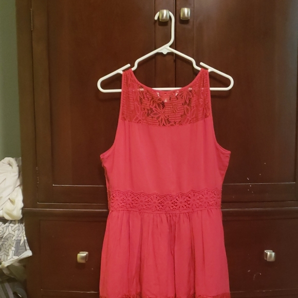 Red summer dress Lauren Conrad Size 16 - Picture 2 of 2